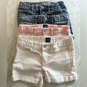 Girls gap denim midi shorts